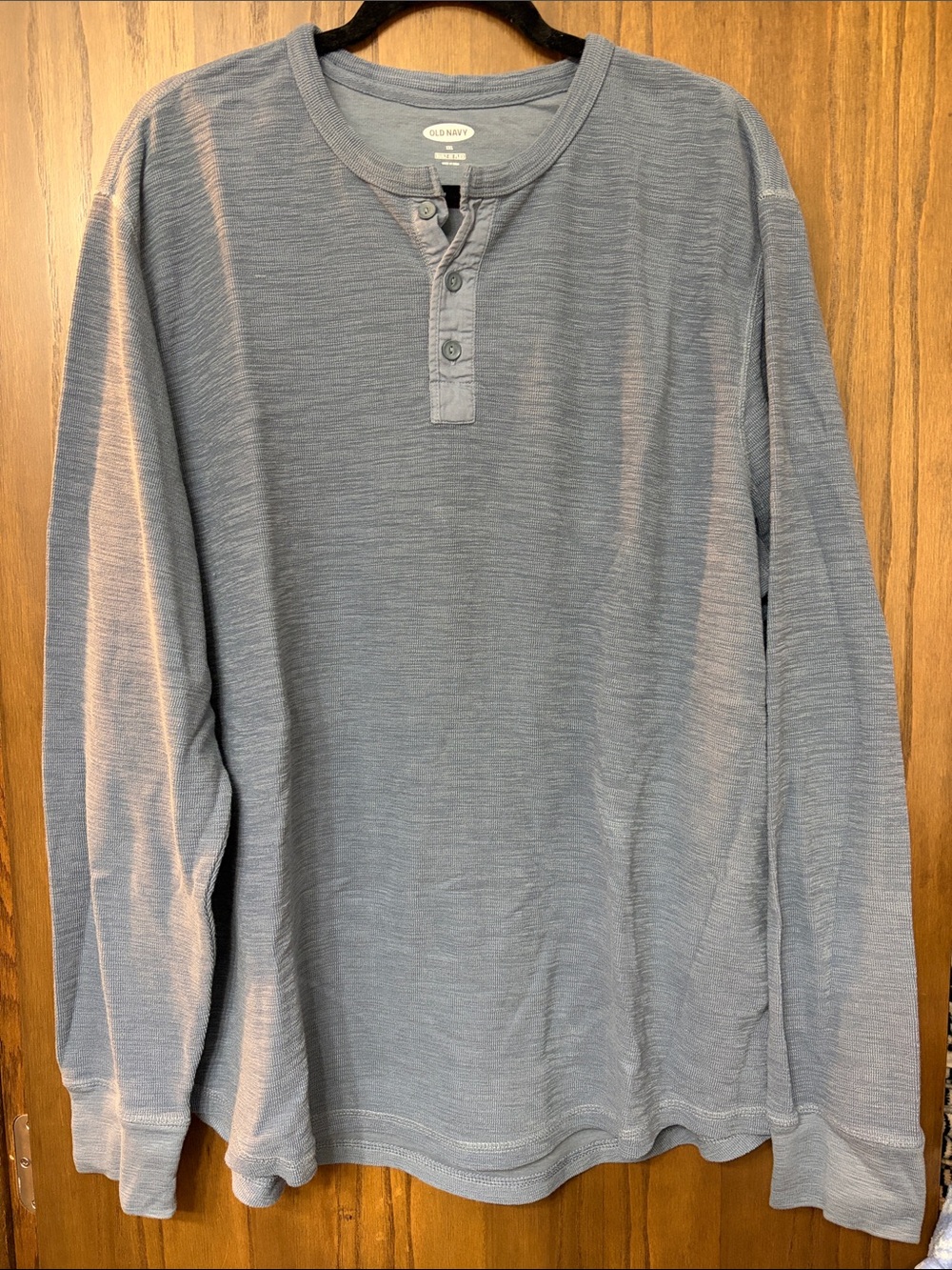 Old Navy Men's Long-Sleeve Henley - Slate Gray Blue